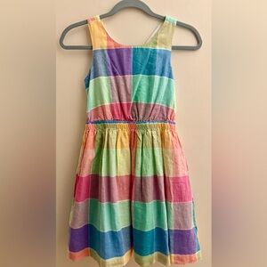 GAP Kids Linen-Cotton Plaid Dress Size Large (10) NEW WITH TAGS